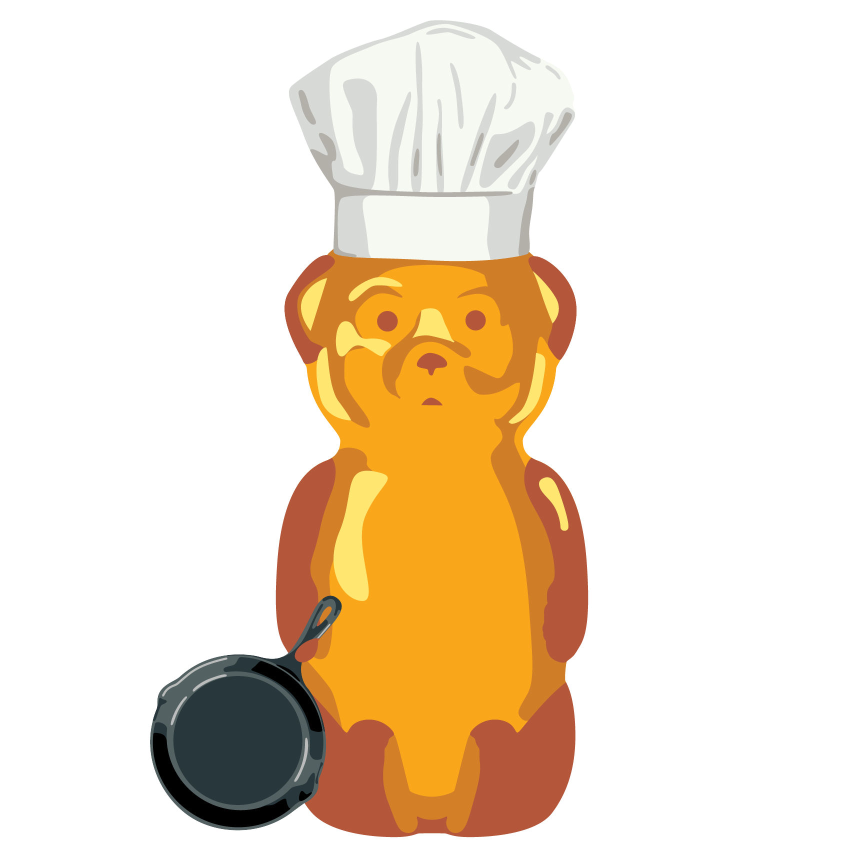 Chef Toque Cast Iron Pan Bear